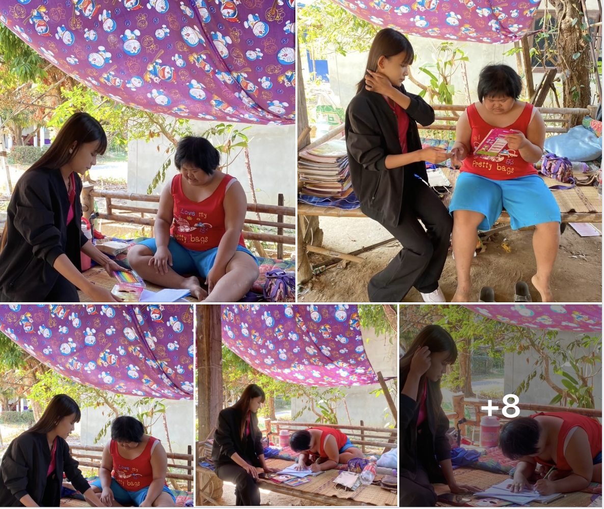 ออกจัดการเรียนการสอน ให้นักศึกษากลุ่มเป้าหมายพิเศษ(ผู้พิการ) ในพื้นที่ตำบลโพนงาม